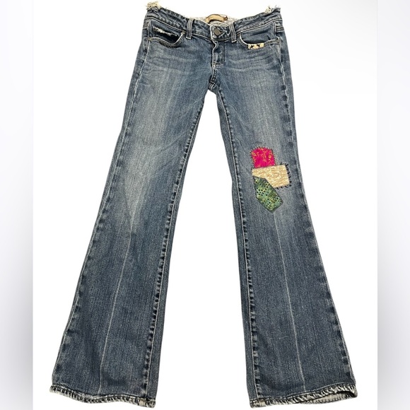 PAIGE Vintage Patchwork Laurel Canyon Bootcut Jean - Picture 1 of 13